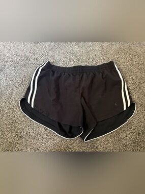 Danskin Black Athletic Shorts with White Side Stripes